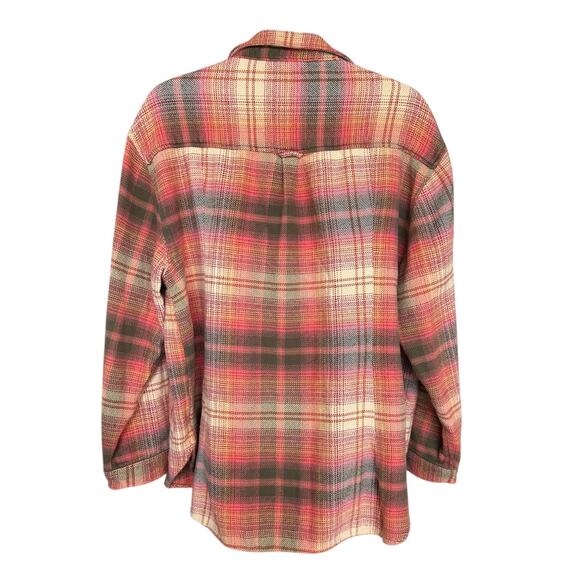 American Eagle Women's Pink Thick Flannel Shacket Size XL - Picture 7 of 8